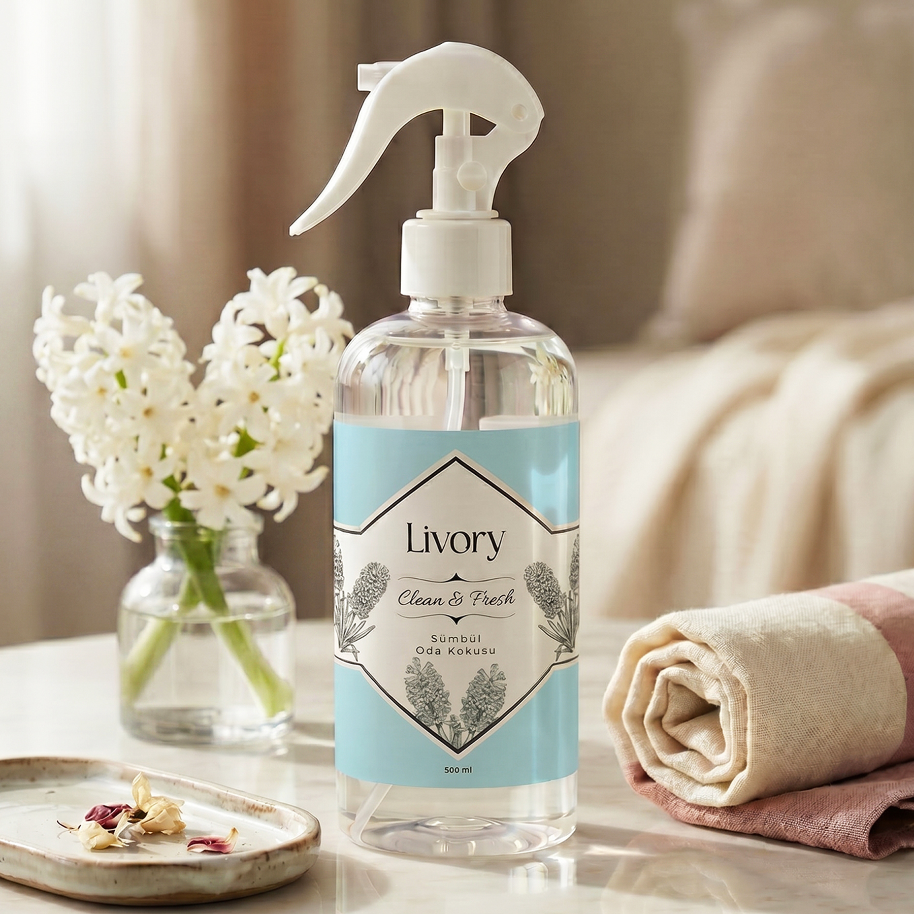 2 Livory Clean & Fresh Serisi Sümbül Oda Kokusu | 500 ml - Görsel 1